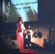 Marlene receiving a Maja Award
